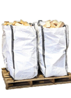 SACS DE BÛCHES DE BOIS HOMINÉES MÉLANGÉES AU FOUR X4