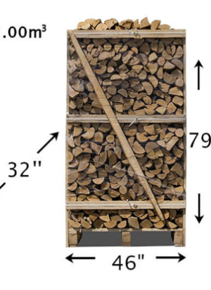 BOÎTE EN BOULEAU SÉCHÉ AU FOUR 1,96 M3 MÈTRE CUBE